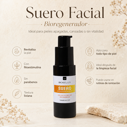 SERUM FACIAL BIOREGENERADOR con Fitoestimulina (ideal pieles CANSADAS)