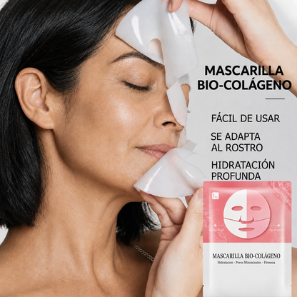 MASCARILLA FACIAL BIO-COLÁGENO — Hidratación Profunda y Poros Minimizados